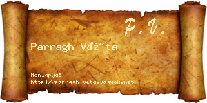 Parragh Véta névjegykártya